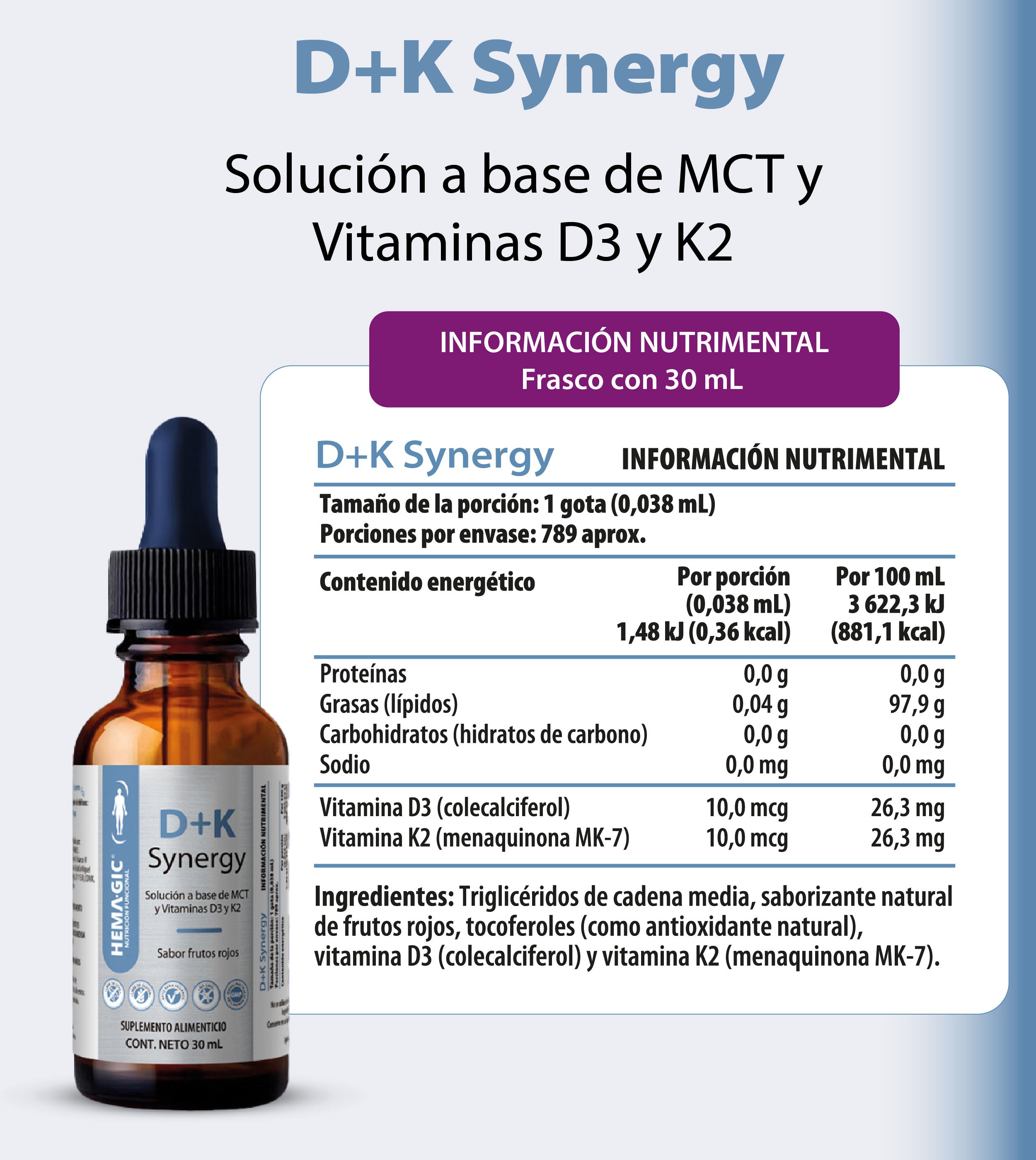 D+K SYNERGY SABOR FRUTOS ROJOS